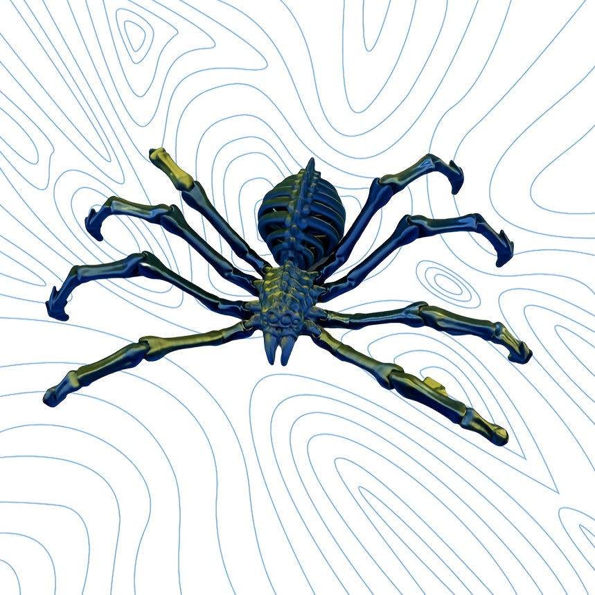 3D Printed Flexible Spider Sculpture Desk Ornament for Halloween Christmas