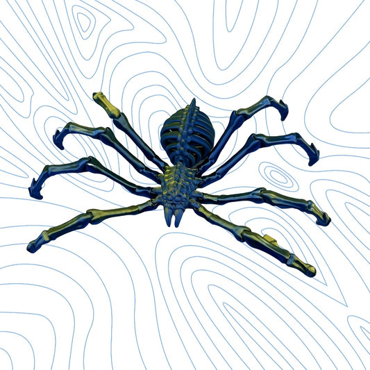 3D Printed Flexible Spider Sculpture Desk Ornament for Halloween Christmas