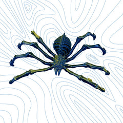 3D Printed Flexible Spider Sculpture Desk Ornament for Halloween Christmas