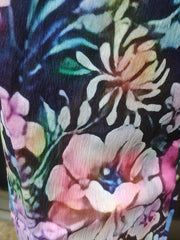 Women's Plus Floral Print Straight Leg Pants With Pockets