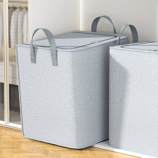 Large Capacity Zipper Felt Storage Bag for Clothes Pants Quilts Socks