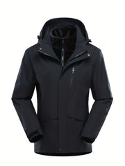 3-in-1 Sports Hooded Jacket for Outdoor Hiking - Women's Winter Warm Coat