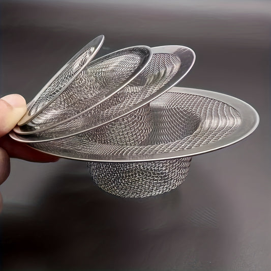 4pcs Stainless Steel Sink Strainer Hair Catcher Bathroom Food Filter Assorted