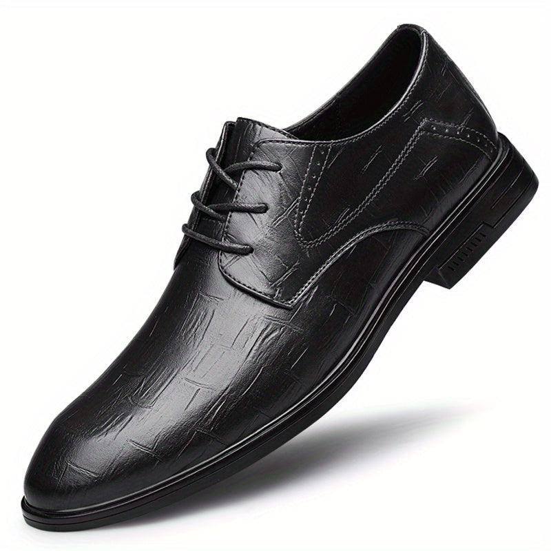 Men's Leather Derby Shoes British Style Wear Resistant