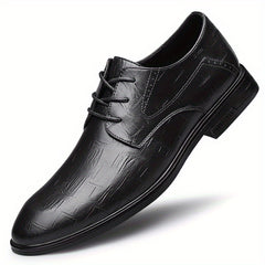 Men's Leather Derby Shoes British Style Wear Resistant