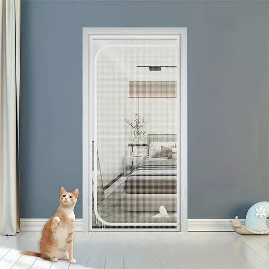 Thickened Pet Screen Door Fits Door Size 83 38inch Cat Resistant Mesh