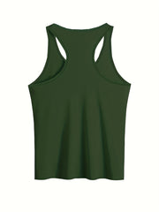  Slogan Print Round Neck Vest Top