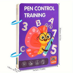 Pen Control Training Workbook Alphabet Number Tracing Pages