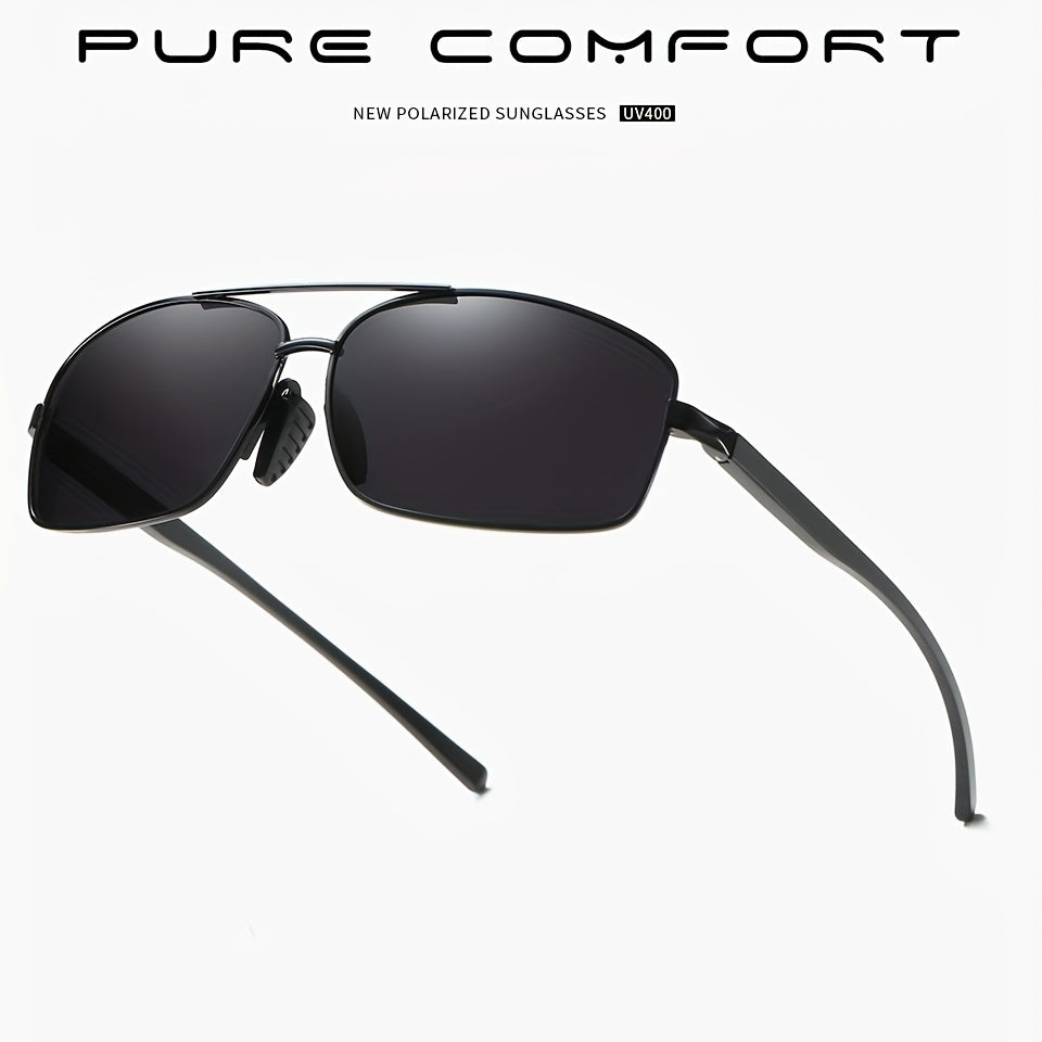 Men's Retro Square Frame Sunglasses Polarized Outdoor Cycling Sports