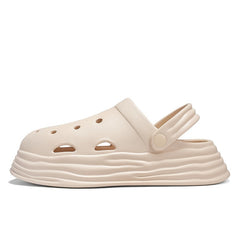 Women's Platform Clogs Lightweight Solid Casual Shoes