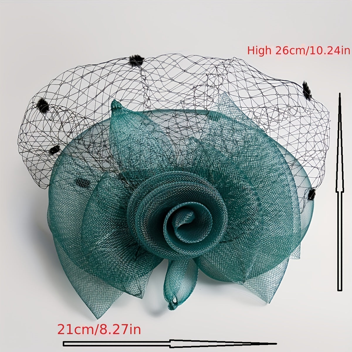 Women Yarn Flower Head Piece Derby Hat Accessories