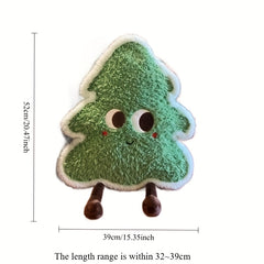 Christmas Tree Plush Doll Soft Toy Smiling Face Grass Green Xmas Decoration