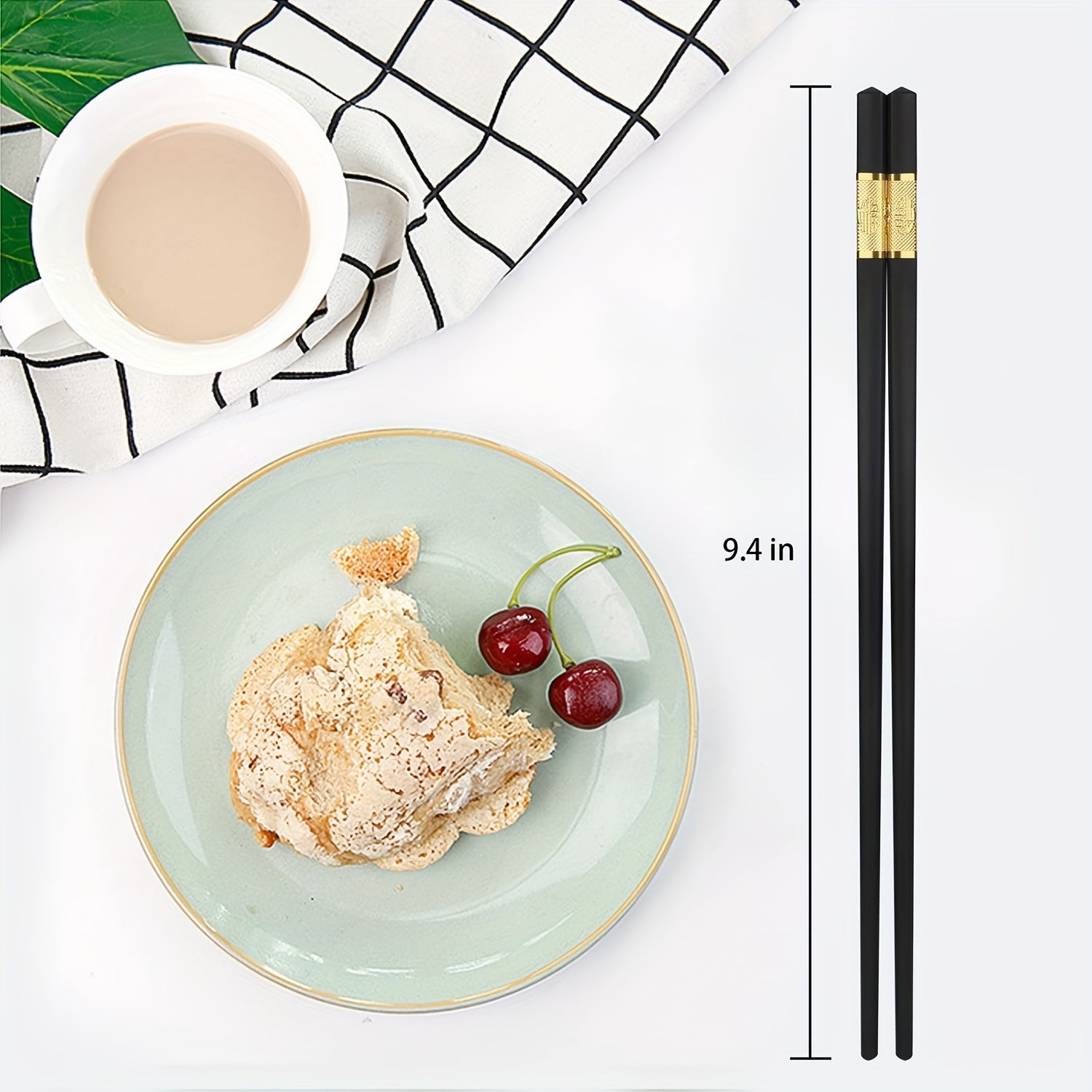 10 Pairs Non Slip Fiberglass Chopsticks Reusable Dishwasher Safe Easy To Clean