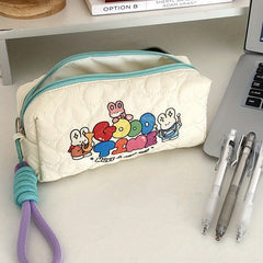 Cartoon Student Pencil Case Portable Puppy Printed Cosmetic Bag