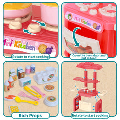 Mini Kitchen Toy Set Role Playing Interactive Playset for Kids