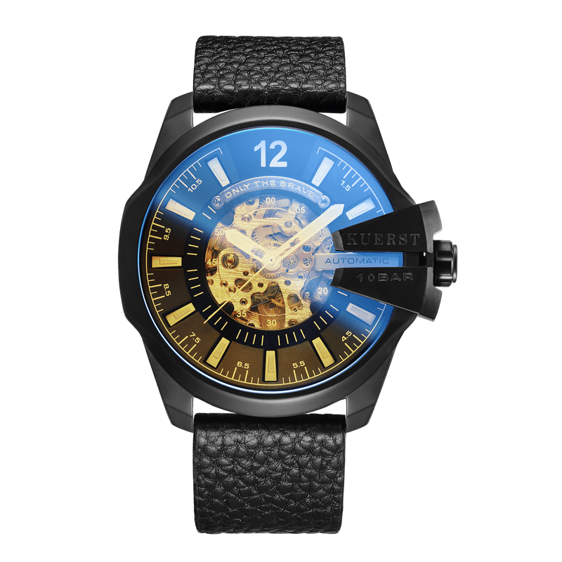 KUERST Mechanical Watch Hollow Pointer Glow Wrist Watch