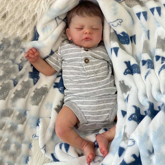 17.7in Lifelike Reborn Baby Doll 3D Painted Veins Soft Vinyl Body