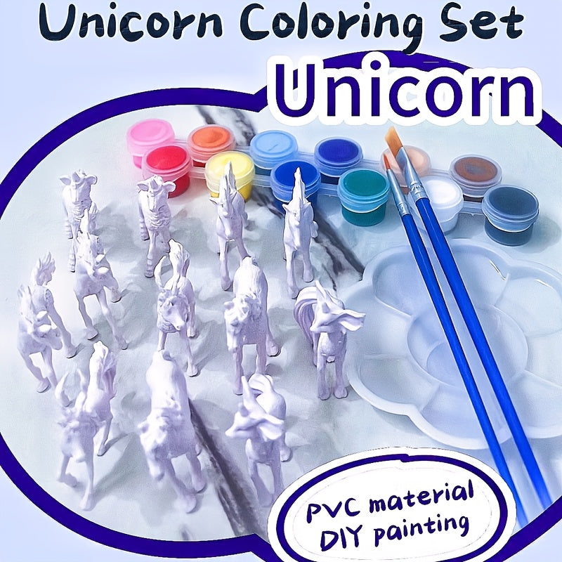 17pcs Mini Unicorn Painting Set Craft Kit Perfect Birthday Gift
