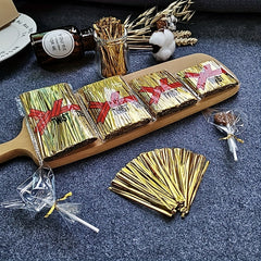 Colorful Wire Tie for Lollipop Packaging Bread Bag Golden Silk