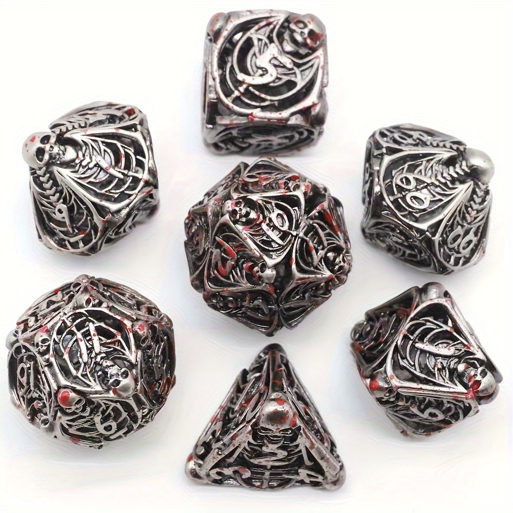 Skull Metal Dice Set Set Of 7