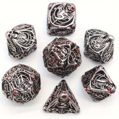 Skull Metal Dice Set Set Of 7