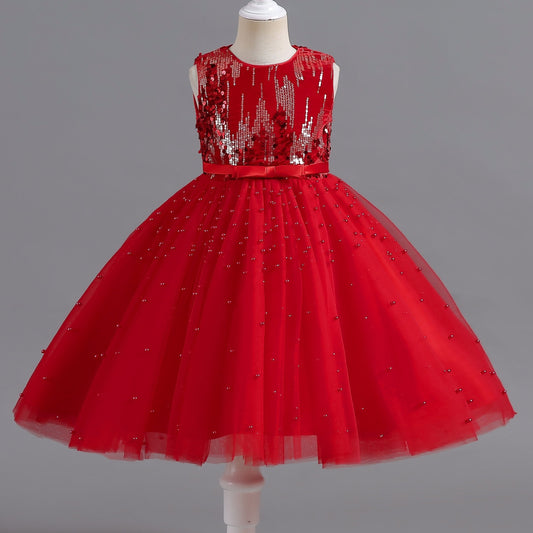 Girls Christmas Holiday Dress Formal Evening Birthday Party Ball Gown