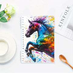 Colorful Horse Art Print Notebook Hard Cover