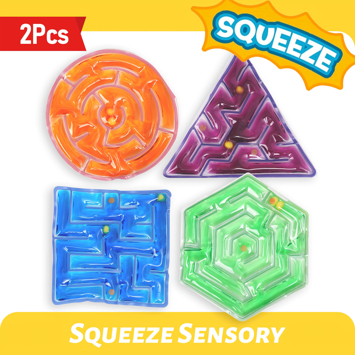2pcs Sensory Fidget Toys for Kids Mixed Colors