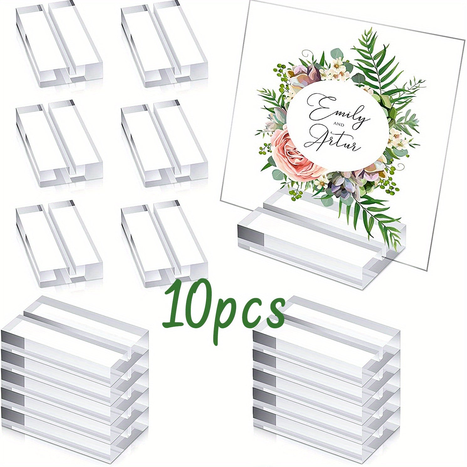 Clear Acrylic Place Card Holders - Set of 20 - Ideal for Weddings and Parties