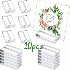 Clear Acrylic Place Card Holders - Set of 20 - Ideal for Weddings and Parties