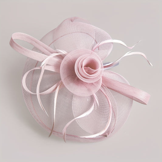 Women Flower Mesh Veil Headband for Wedding Hat Derbyhat Church Hat