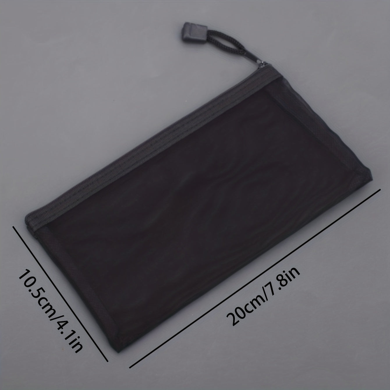 Gray Large Capacity Pencil Case Student Storage Bag