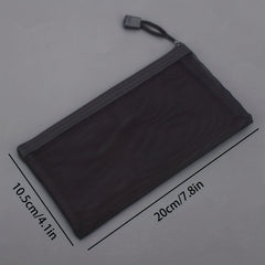 Gray Large Capacity Pencil Case Student Storage Bag