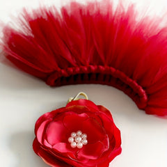 Newborn Wine Red Skirt Photo Costume Rabbit Puffy Skirt