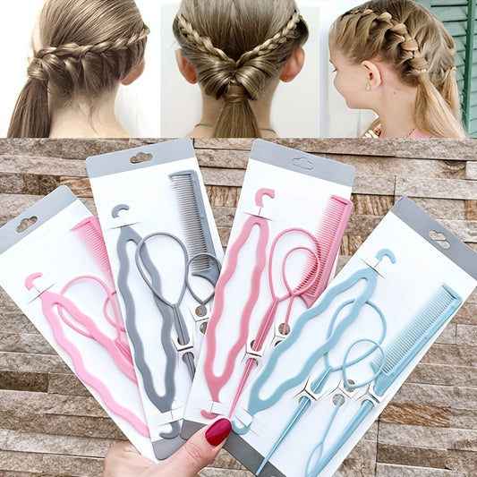 Versatile Hair Tool for Braiding and Tying Hair