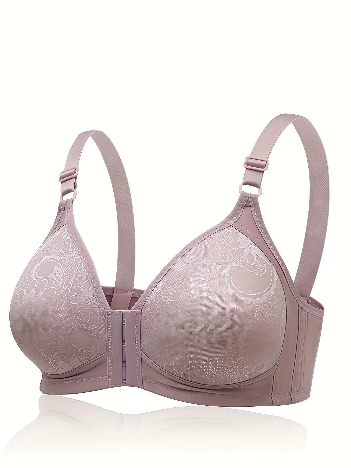 Lace Wireless Push Up Bra - Front Buckle Lingerie
