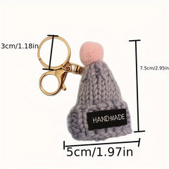 Woolen Hat Key Chain Pendant Women's Bag Jewelry Charm