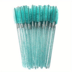 50pcs Crystal Eyelash Brush Mascara Wand for Extensions and Grooming