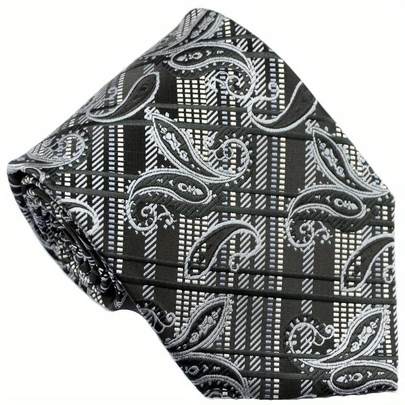 Classic Striped Plaid Paisley Jacquard Men's Tie Necktie