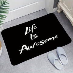 Fluffy Front Door Faux Fur Welcome Mat Non-Slip Machine Washable
