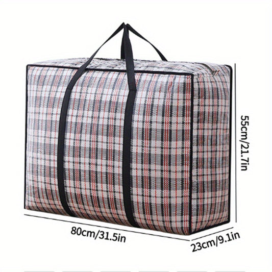 Large Capacity Striped Duffle Bag Dustproof Storage Bag