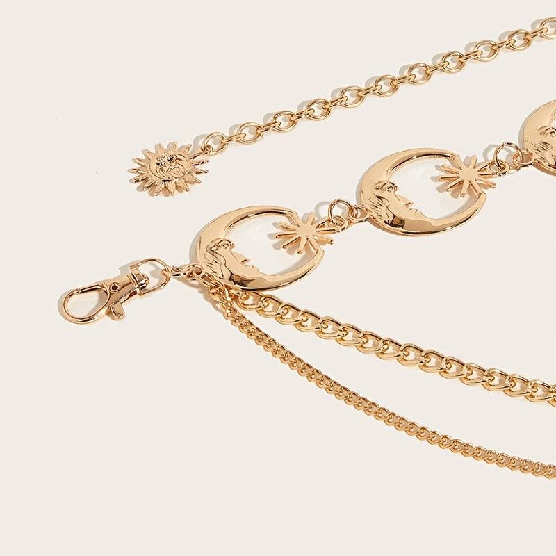 Moon Star Waist Chain For Women Vintage Belly Belt Body Chains
