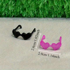 Mini Dollhouse Glasses Figurine Decor DIY Various Colour Glass