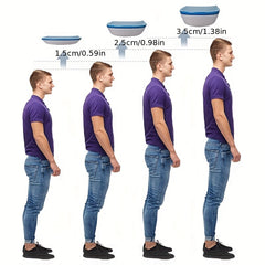 TPE Heightened Insole Height Increase Half Shoes Pad Men Women Silicone Gel