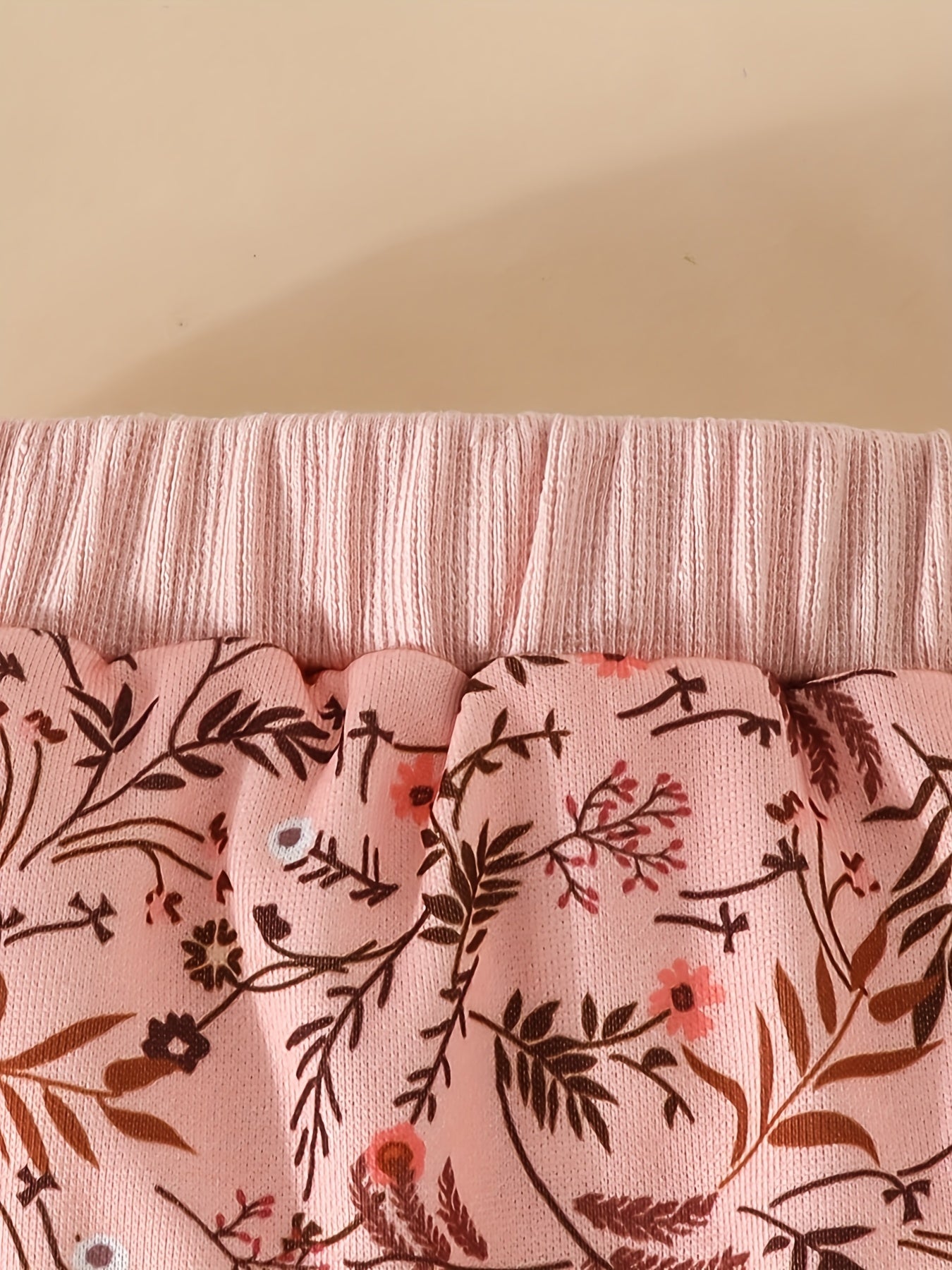 Baby Girl's Ditsy Print Sweatshirt Top Pants 2pcs Outfit