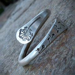 Boho Vintage Open Ring Flower Pattern Adjustable Women Jewelry