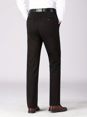 Men's Formal Solid Slim Fit Stretch Dress Pants for Business