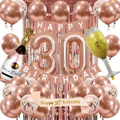 30th Birthday Decorations For Women Happy Birthday Banner Kits