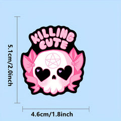 50pcs Pink Gothic Waterproof Stickers for Skateboards Helmets Backpacks