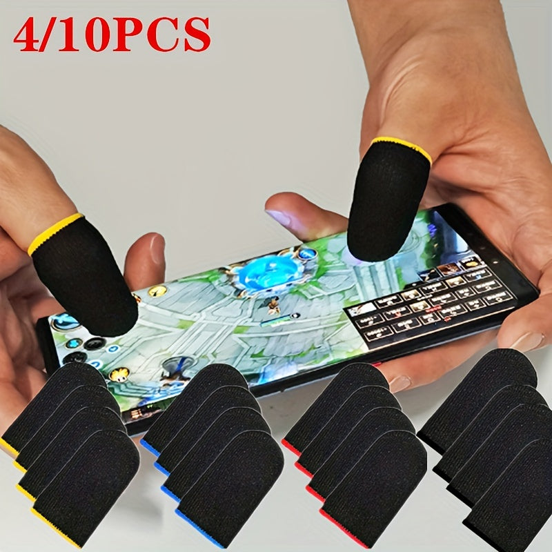 10pcs Gaming Gloves Touch Screen Finger Sleeves Sweat Proof Comfort Precision